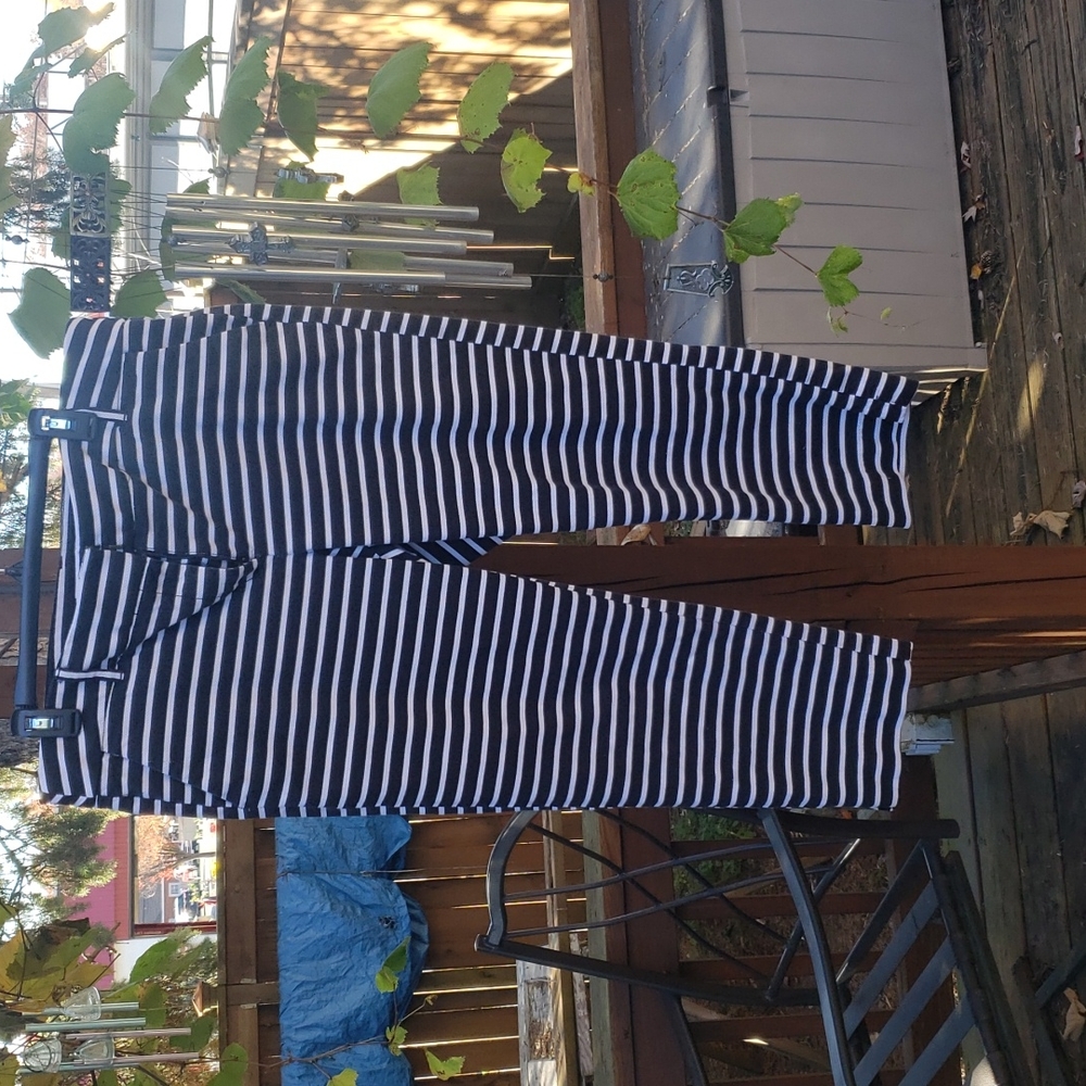Striped black pants
